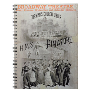 Poster voor "HMS Pinafore", uitgevoerd door Gorman Notitieboek