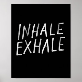 Poster voor inhalatie, extractie-yoga