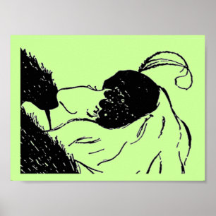 Poster voor jonge of oude vrouwen