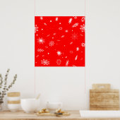 Poster voor kerstsnowflake (Keuken)