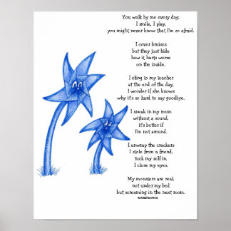 Poster voor kindermisbruik Awarness Poem Art