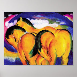 Poster voor kleine gele paarden afdrukken