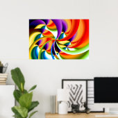 Poster voor kleurrijk abstract ontwerp (Thuiskantoor)