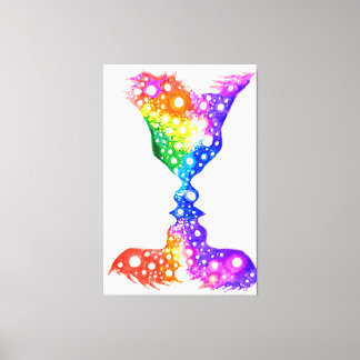 Poster voor kleurrijke liefde canvas afdruk