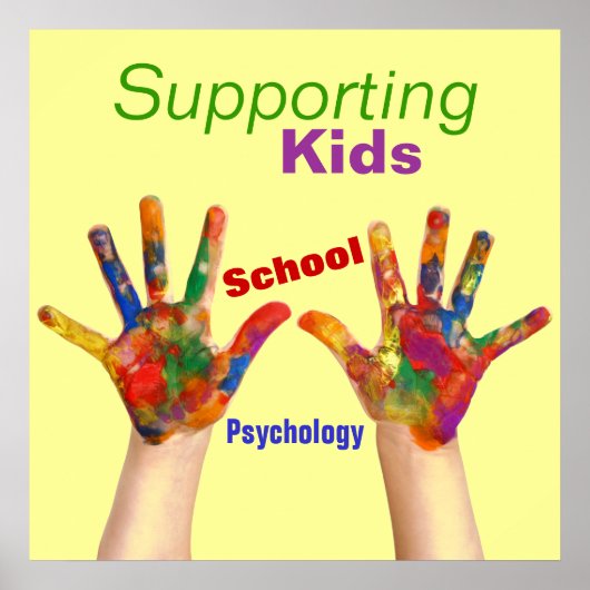 Poster voor kleurrijke schoolpsychologie (Voorkant)