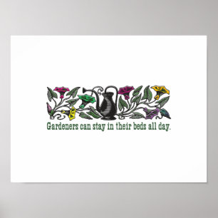 Poster voor kleurrijke tuinmannen