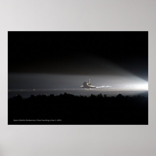Poster voor laatste landing van Space Shuttle Ende (Voorkant)