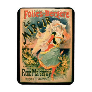 Poster voor "Le Miroir" in de Folies-Bergere, een Magneet