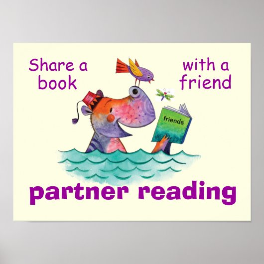 Poster voor leesklaslokaal voor partners (Voorkant)