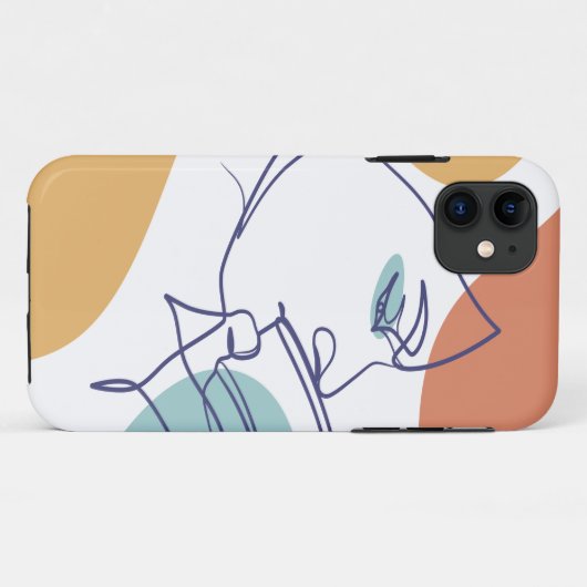 poster voor lijntekenkunst drink koffie Case-Mate iPhone case (Achterkant (horizontaal))