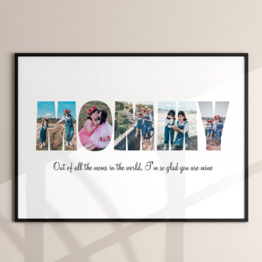 Poster voor mammie fotocollage