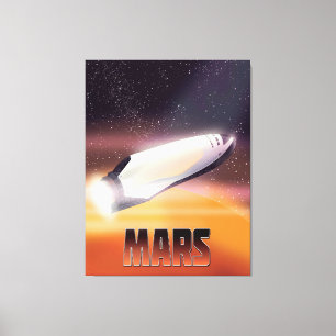 Poster voor Mars-ruimte Canvas Afdruk