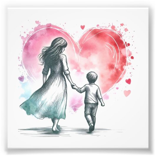 Poster voor moeder en kind (Voorkant)