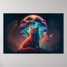 Poster voor Mystical Cat Art