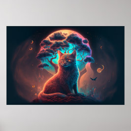 Poster voor Mystical Cat Art