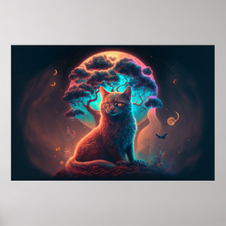 Poster voor Mystical Cat Art