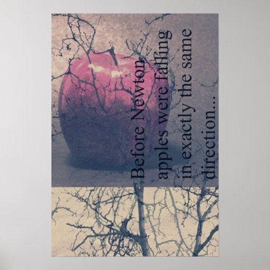 Poster voor Newton en appel (Voorkant)