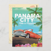 poster voor oldtimers in panama briefkaart (Voorkant / Achterkant)