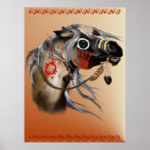 Poster voor oorlogspaarden