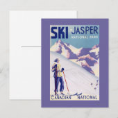 Poster voor open slippers briefkaart (Voorkant / Achterkant)