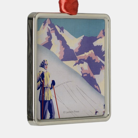 Poster voor open slippers metalen ornament (Rechts)