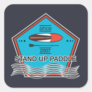 Poster voor opstand-peddel vierkante sticker