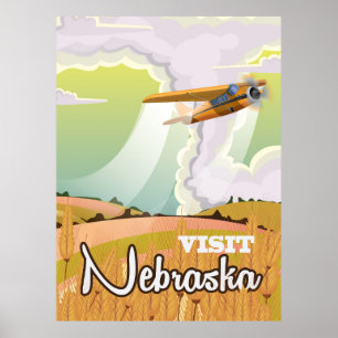 Poster voor oud reizen uit Nebraska