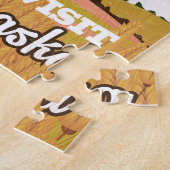 Poster voor oud reizen uit Nebraska Legpuzzel (Zijkant)