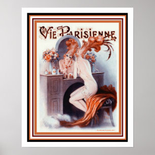 Poster voor parisian Art Deco "Showgirl" 16 x 20