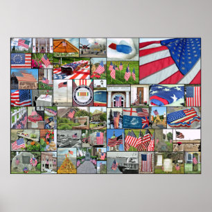Poster voor patriottische collage 28 x 20