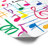 Poster voor persoonlijke muzieknotitie (Hoek)