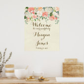 poster voor perzikflorale bruiloft (Keuken)