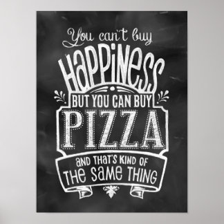 Poster voor pizzaliefhebbers