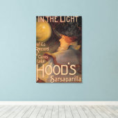 Poster voor promotie van Sarsaparilla in Hood Canvas Afdruk (Insitu (Houten vloer))