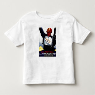 poster voor reclame voor de Olympische Winterspele Kinder Shirts