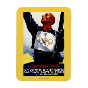 poster voor reclame voor de Olympische Winterspele Magneet