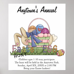 Poster voor reclame voor paaseieren bij tante