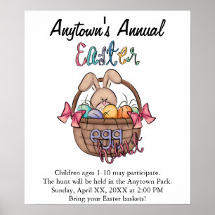 Poster voor reclame voor paaseieren bij tante