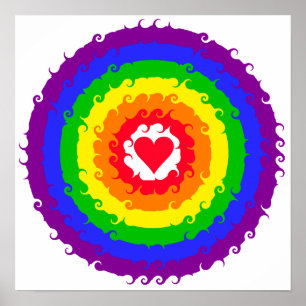 Poster voor regenboogwielen