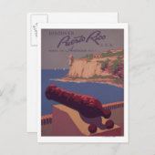 Poster voor reisbevordering 2 briefkaart (Voorkant / Achterkant)