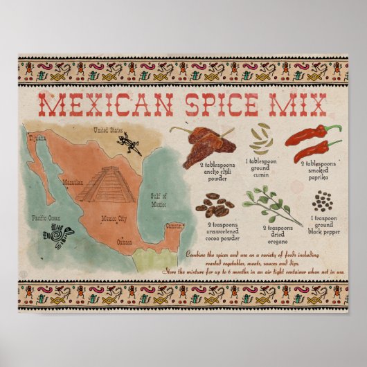 Poster voor reisrecept: Mexicaanse specerijmix (Voorkant)