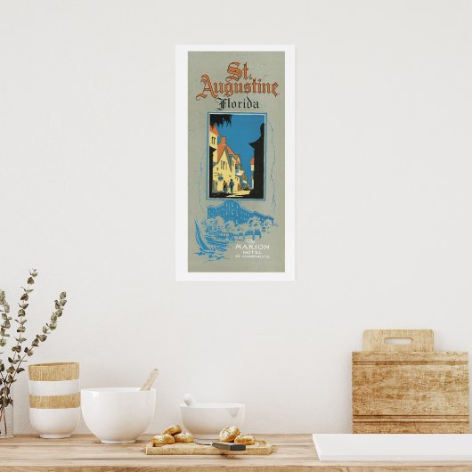 Poster voor reizen en kunst in Sint-Augustinus Fl (Keuken)