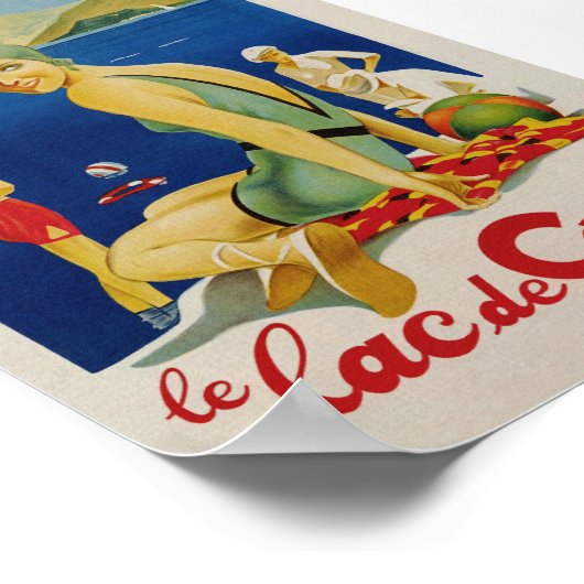 Poster voor reizen in het meer Como Italië (Hoek)