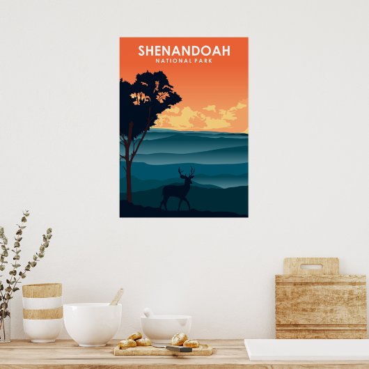 Poster voor reizen in het nationale park Shenandoa (Keuken)