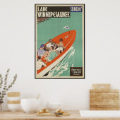 Poster voor reizen in het Winnipesaukee-meer (Keuken)