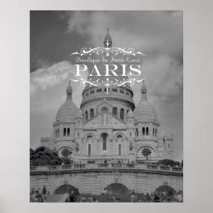 Poster voor reizen in Parijs: Sacre Coeur