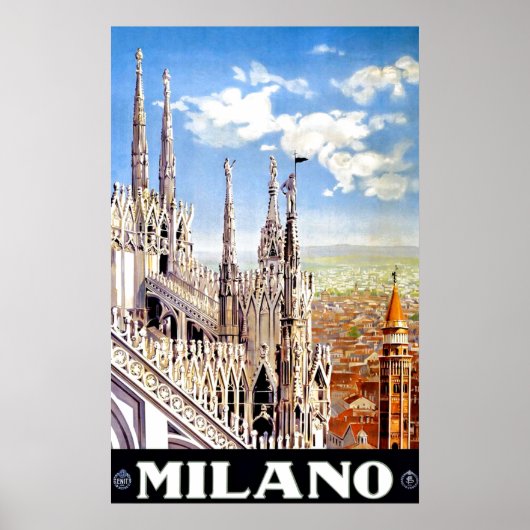  Poster voor reizen met Milano (Voorkant)