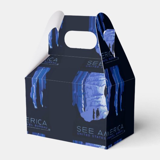 Poster voor reizen met reisafdruk bedankdoosjes (Achterkant)