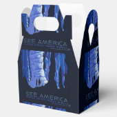 Poster voor reizen met reisafdruk bedankdoosjes (Geopend)