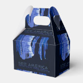 Poster voor reizen met reisafdruk bedankdoosjes (Voorkant Zijde)